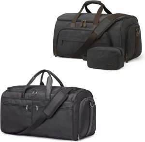 S-ZONE Convertible Travel Garment Bag with 2 in 1 Hanging Suitcase Business Travel Bag with Toiletry Bag