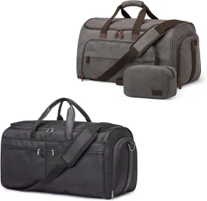 S-ZONE Convertible Travel Garment Bag with 2 in 1 Hanging Suitcase Business Travel Bag with Toiletry Bag