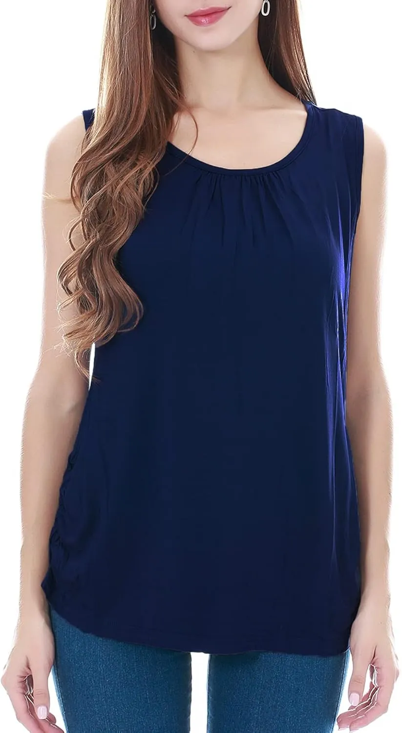 Smallshow Women's Maternity Nursing Tank Tops Breastfeeding Clothes 3-Pack