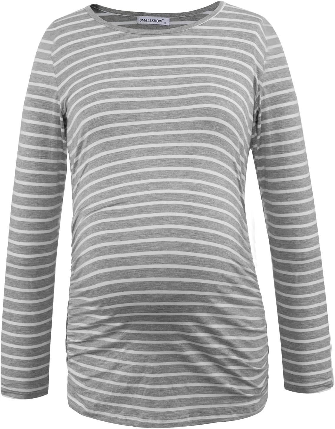 Smallshow Women's Maternity Shirts Long Sleeve Pregnancy Clothes Tops 3-Pack
