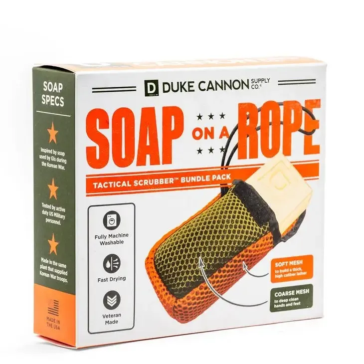 Soap on a Rope Bundle Pack (Tactical Scrubber   Bourbon soap