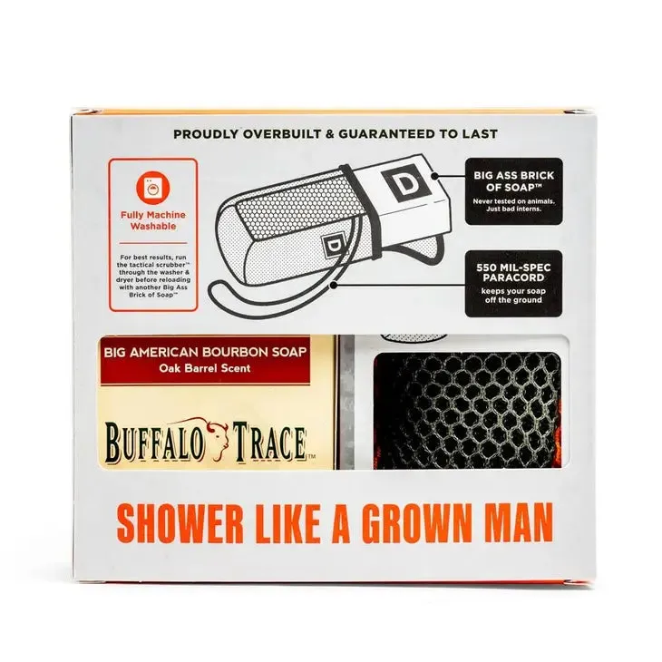 Soap on a Rope Bundle Pack (Tactical Scrubber   Bourbon soap