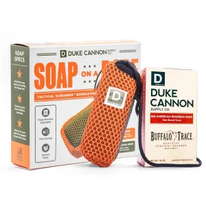 Soap on a Rope Bundle Pack (Tactical Scrubber   Bourbon soap
