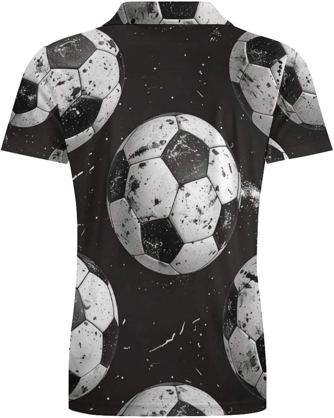 Soccer Balls Men's Short Sleeve Polo Shirts Regular-Fit Quick-Dry Casual Golf T-Shirts Summer Pullover Tennis T-Shirt Tops