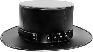Steampunk Leather Hat Plague Doctor Black Cap Carnaval Festivals Party Halloween