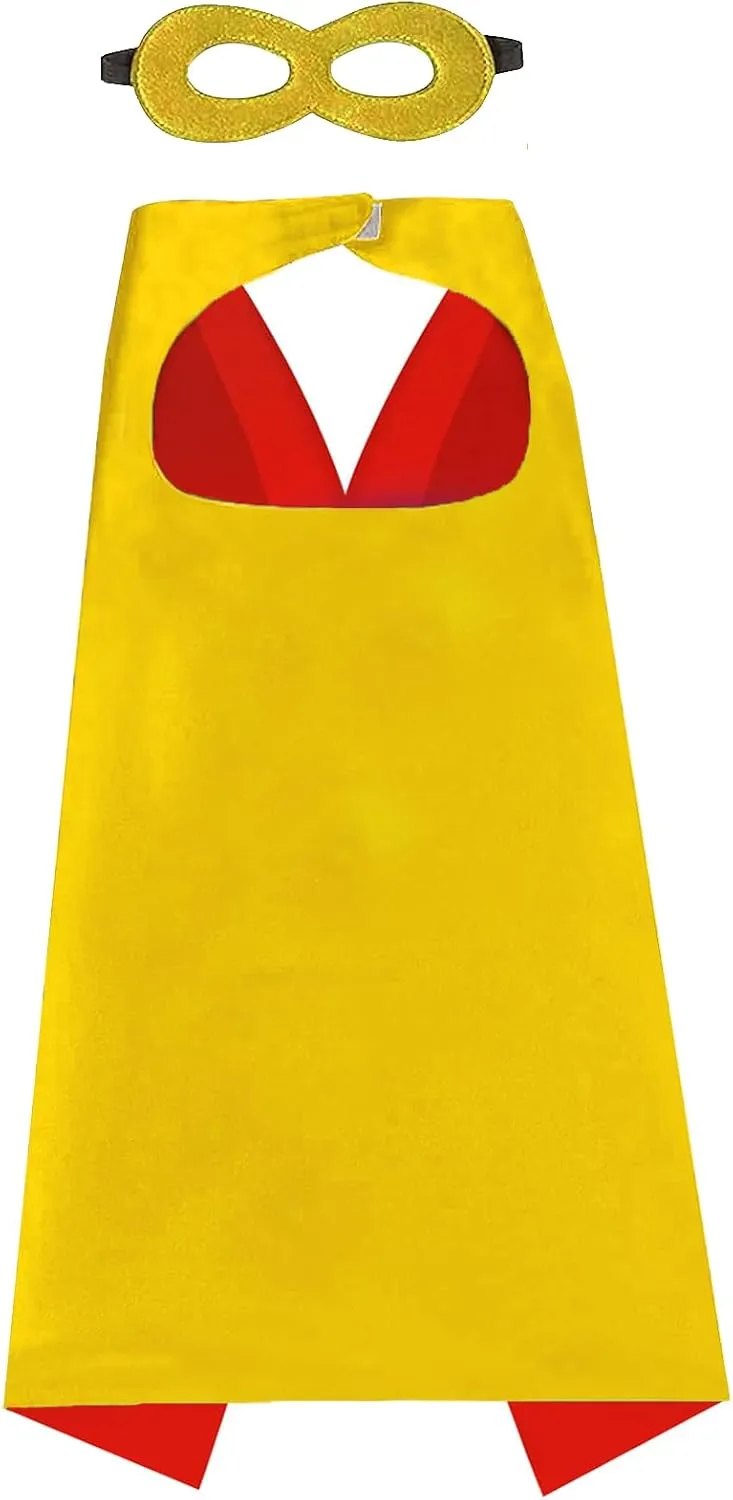 Superhero Kids Capes and Masks - Halloween Costume Cape 4-10 Year for Kids Cape Toy for Boys