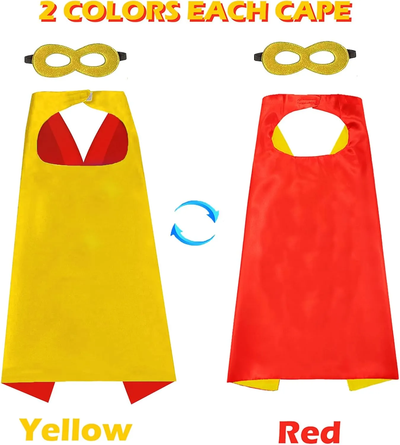 Superhero Kids Capes and Masks - Halloween Costume Cape 4-10 Year for Kids Cape Toy for Boys