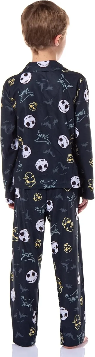 The Nightmare Before Christmas Boys Pajamas - 2 Piece Oogie Boogie & Jack Skellington Pajamas - Kids Pajamas Sets - 4 to 10