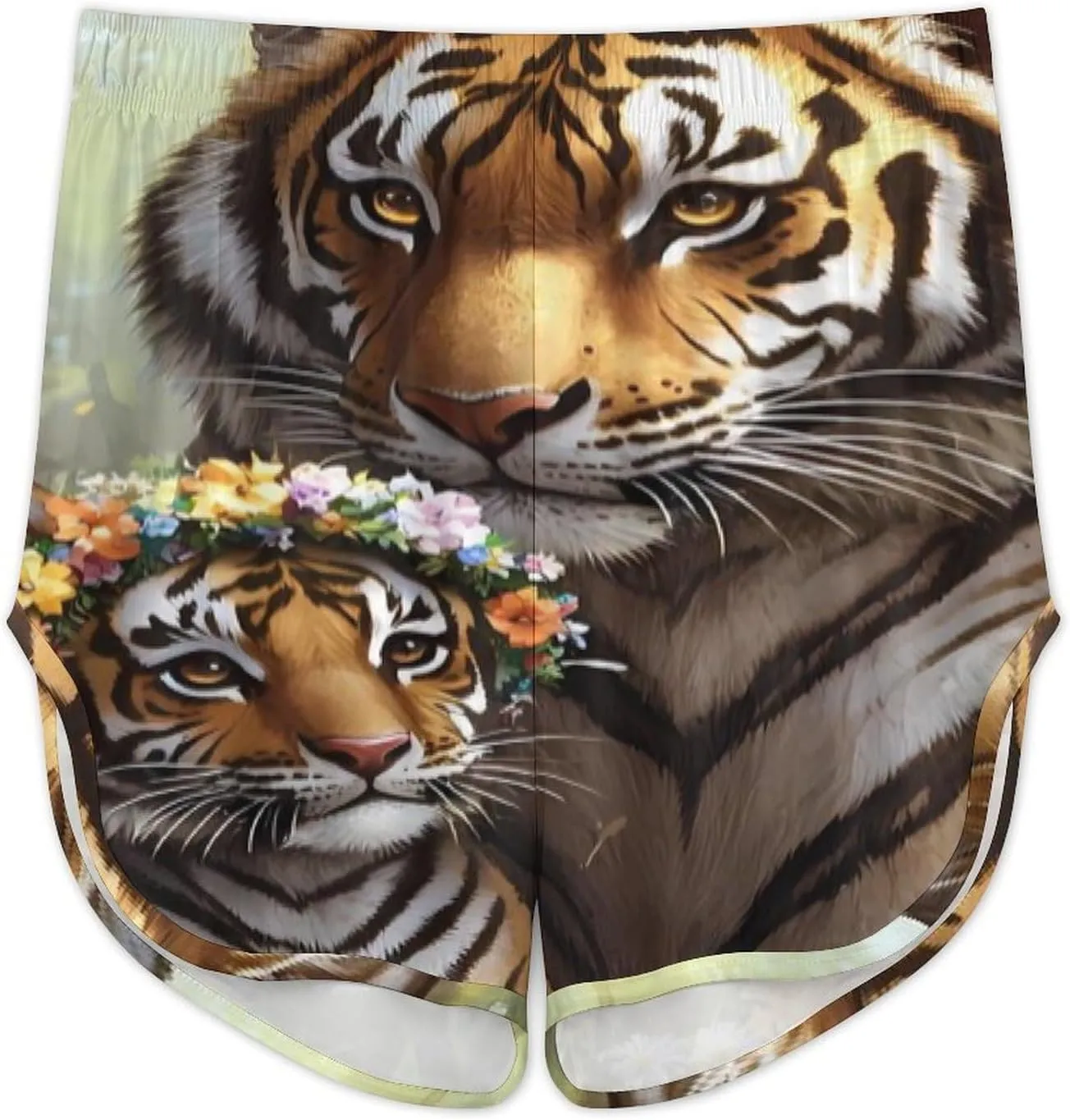 Tiger Pajamas for Women Set Tank Top Pjs And Shorts Sleepwear Loungewear Sets