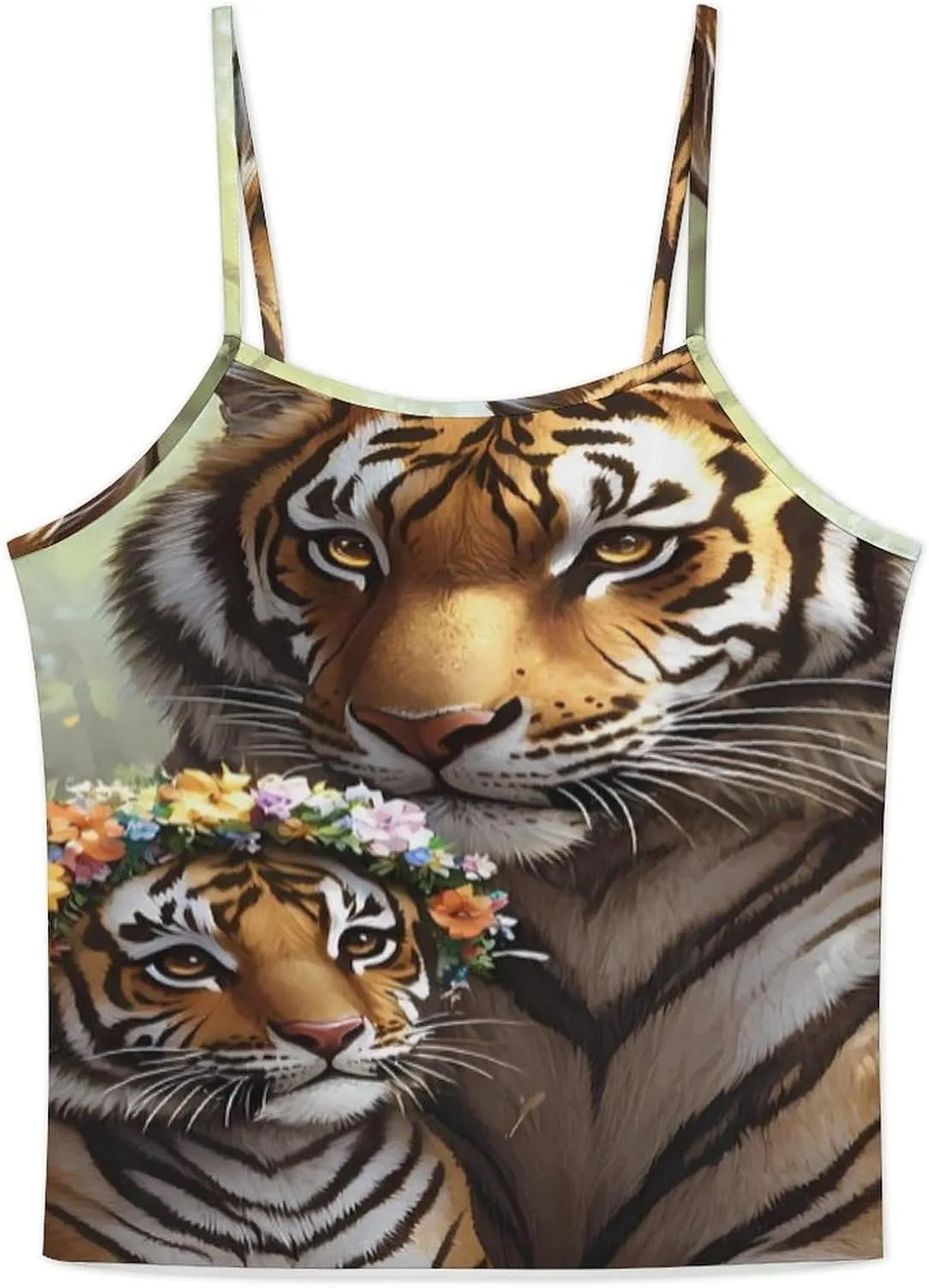Tiger Pajamas for Women Set Tank Top Pjs And Shorts Sleepwear Loungewear Sets