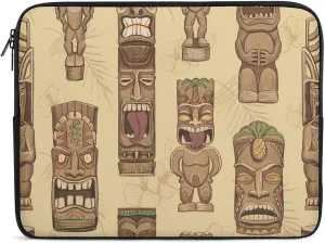 Tiki Totem Masks Personalized Laptop Bag Business Casual Laptop Case Slim Computer Bag Briefcase