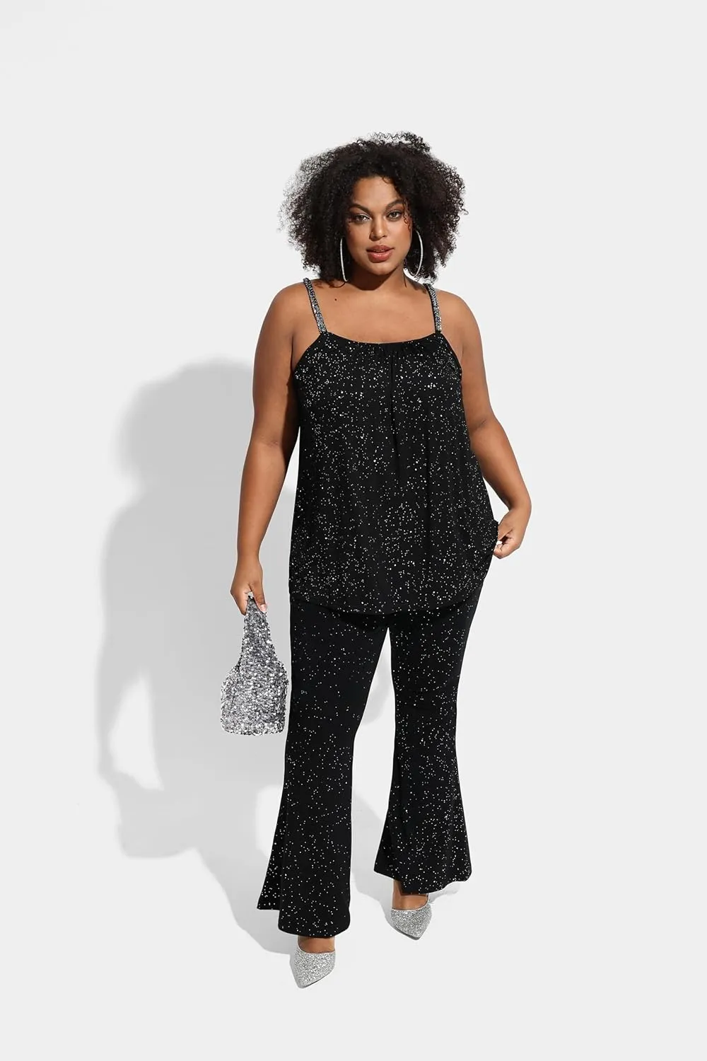 TIYOMI Plus Size Tank Tops for Women Adjustable Strap Cami Buttons V Neck Vest Holiday Suspenders Summer Camisole XL-5XL