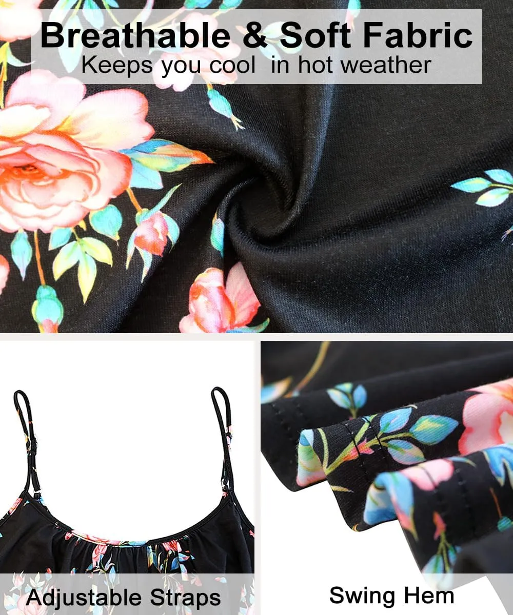 TIYOMI Plus Size Tank Tops for Women Adjustable Strap Cami Buttons V Neck Vest Holiday Suspenders Summer Camisole XL-5XL