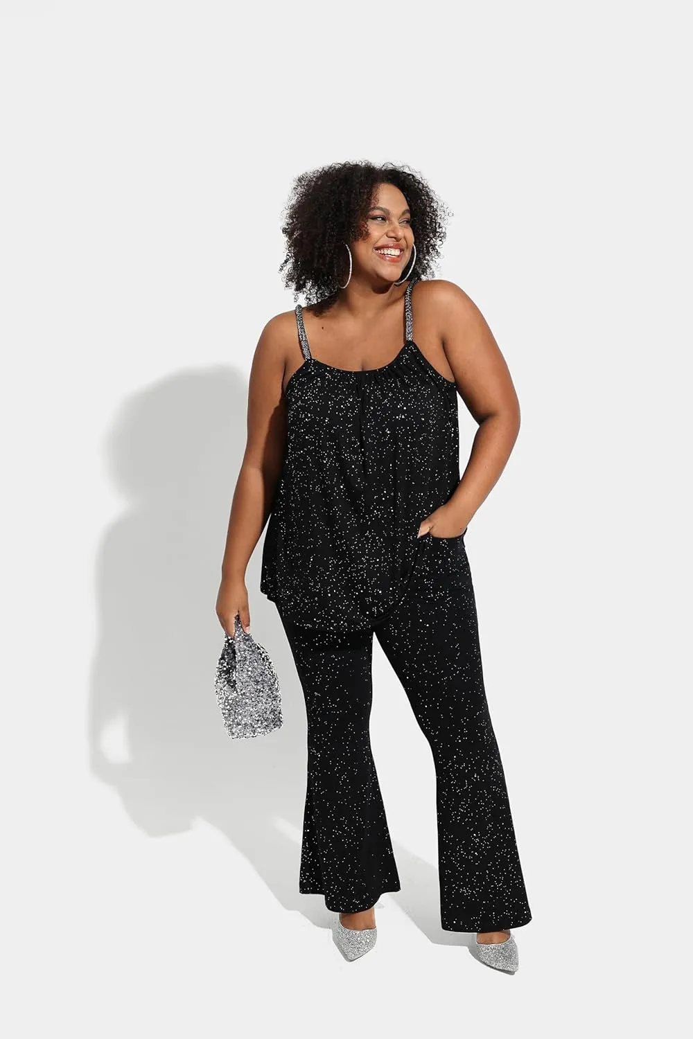TIYOMI Plus Size Tank Tops for Women Adjustable Strap Cami Buttons V Neck Vest Holiday Suspenders Summer Camisole XL-5XL