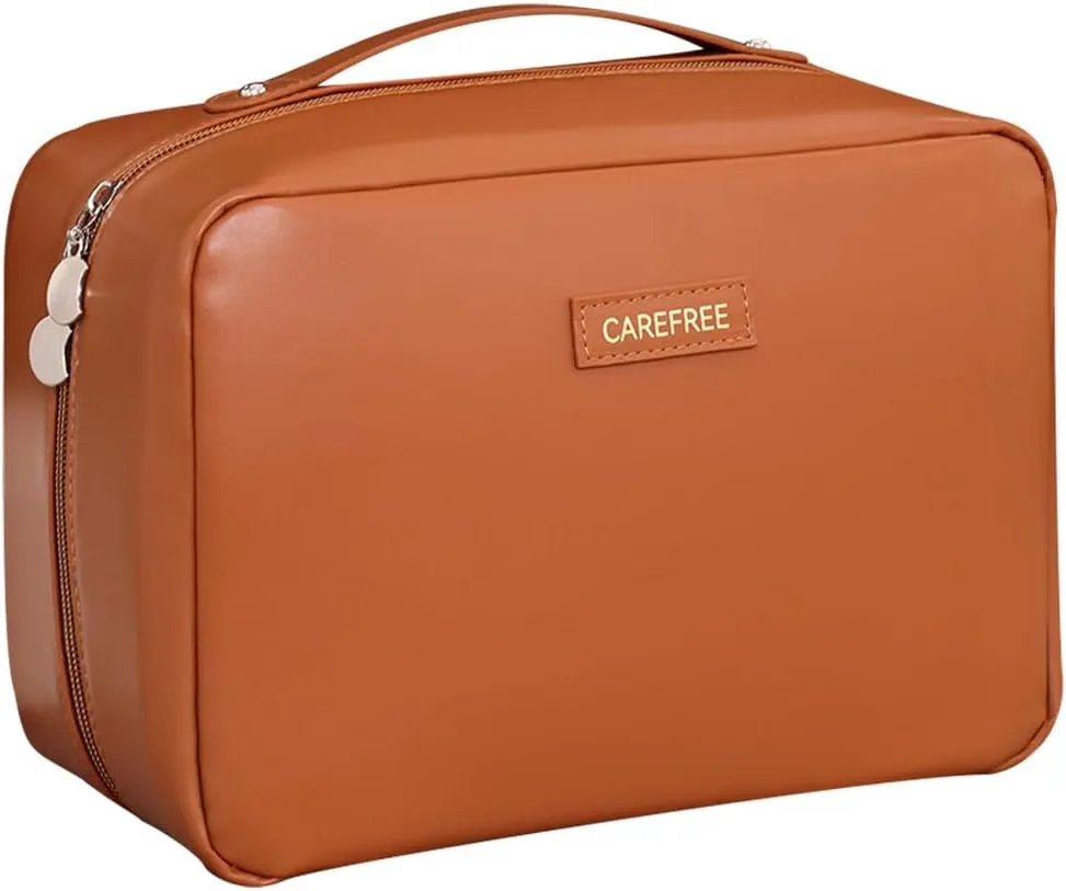 Travel Makeup Bag, Portable Cosmetic Organizer for Women, Waterproof with Multi-Compartment Design, for Toiletries, Brushes, Travel Essentials