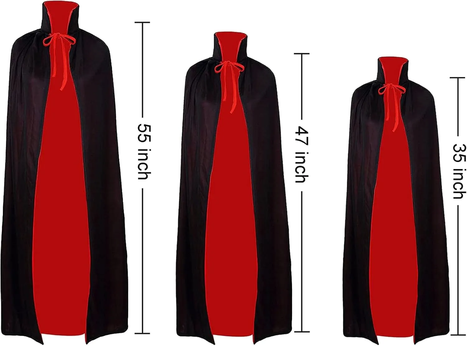 Unisex Halloween Cape Vampire Cloak Witch Robes Reversible Hooded with Masks for Party Cosplay Costumes