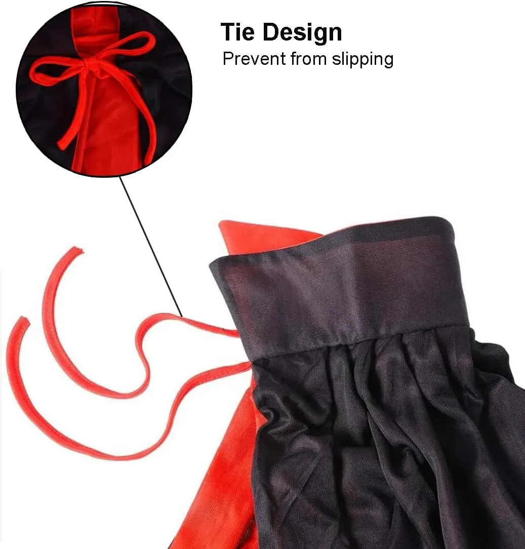 Unisex Halloween Cape Vampire Cloak Witch Robes Reversible Hooded with Masks for Party Cosplay Costumes
