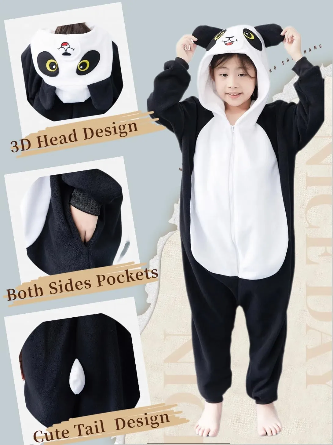 Unisex Kids Onesie Animal Cosplay Costume Pajamas Halloween Christmas Cartoon Sleepwear Children Jumpsuit