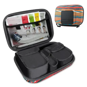 USA GEAR Hard Shell Cosmetic Travel Bag with Removable Pouches, Weather Resistant Exterior - Cosmetic Organizer - Toiletry Bag for Face Steamer, Gua Sha, Blackhead Remover, Face Masks, Beauty Products
