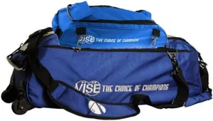 Vise Clear Top 3 Ball Tote Roller Bowling Bag with Shoe Bag- Blue