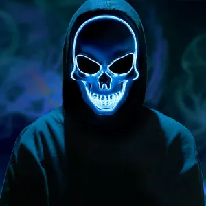 Waipfaru Halloween Costumes, Halloween Mask, witch Costume for Woman, disfraz de halloween para hombre, Costumes Cloak with Hood for Halloween, Blue