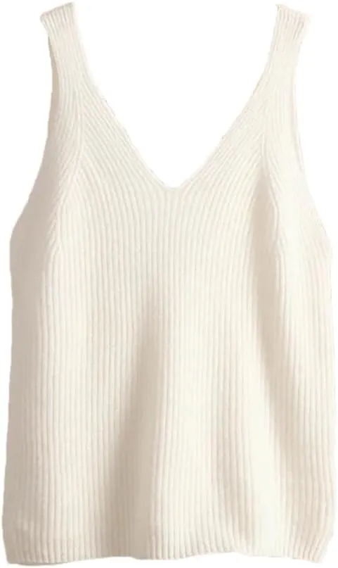 Women Camisole V-Neck Tank Tops Sleeveless Knitted Inner Wear Vest