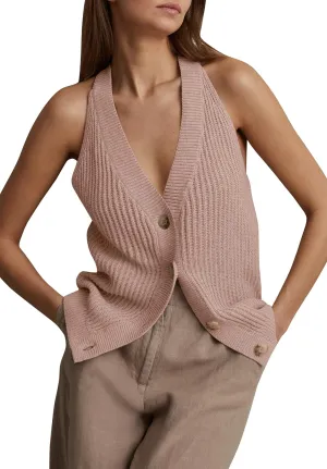 Women Sweater Vest Tops Sleeveless Button Down V Neck Knit Tank Top Slim Casual Cardigan Vest