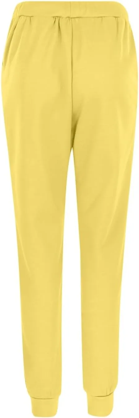 Women Warm Pajama Set Fleece Lined Long Sleeve Crewneck Sweatshirt Pullover Thicken High Waist Pants Loungewear