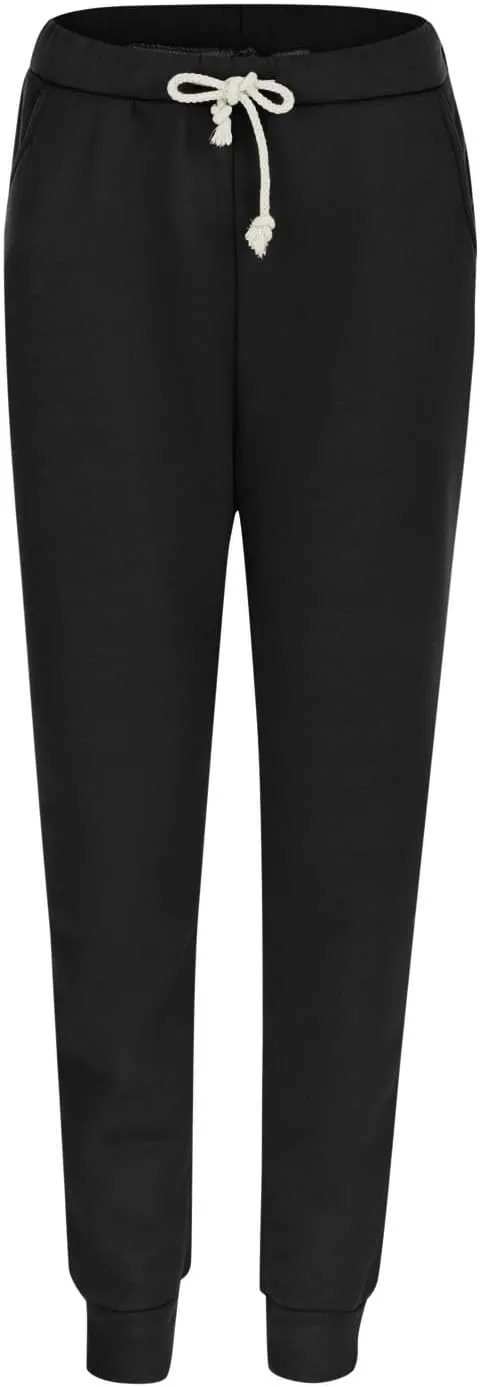 Women Warm Pajama Set Fleece Lined Long Sleeve Crewneck Sweatshirt Pullover Thicken High Waist Pants Loungewear