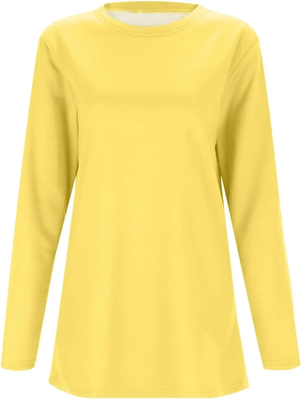 Women Warm Pajama Set Fleece Lined Long Sleeve Crewneck Sweatshirt Pullover Thicken High Waist Pants Loungewear