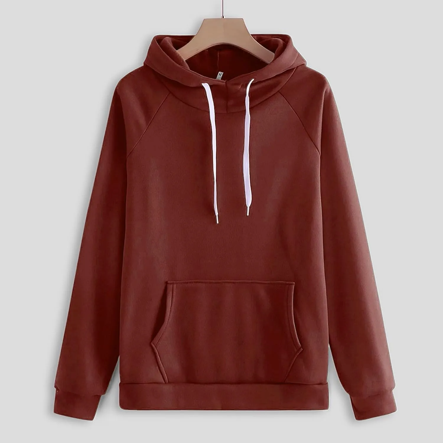 Womens 2 Piece Outfits Suit Solid Color Long Sleeved Hoodie Trousers Sweatershirt Sports Suit Warm Hooded Sport Suit