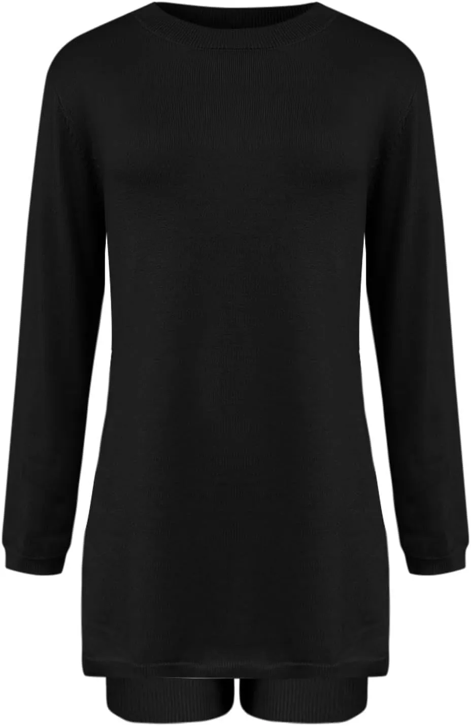 Womens 2 Piece Sweater Sets Long Sleeve Sweater Matching Short Pants Suit Plus Size Workout Sets Loungewear