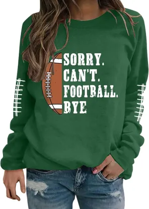 Womens Football Sweatshirt,2024 Fall Sweatshirts Pullover Long Sleeve Game Day Football Graphic Plus Size Sweatshirts