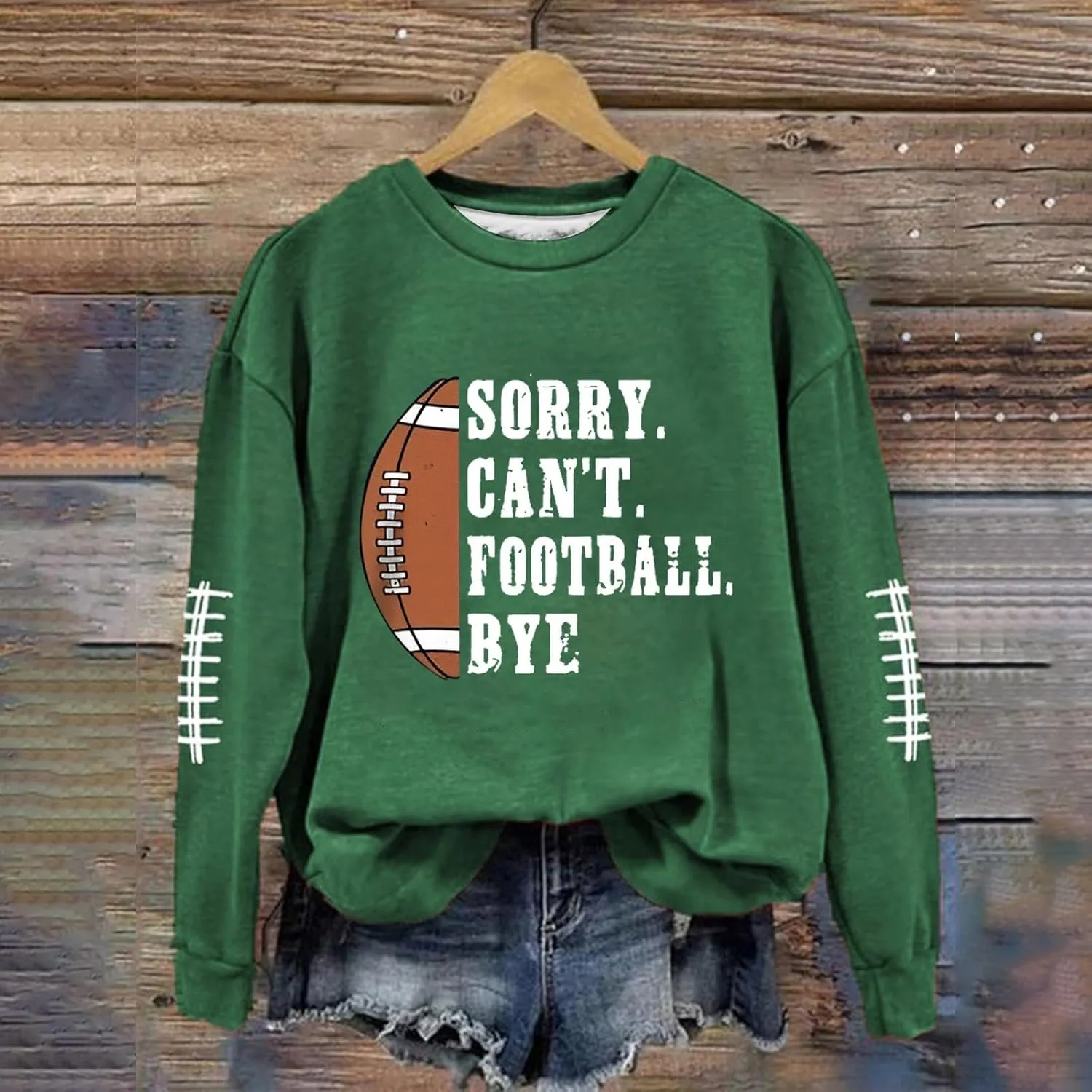 Womens Football Sweatshirt,2024 Fall Sweatshirts Pullover Long Sleeve Game Day Football Graphic Plus Size Sweatshirts