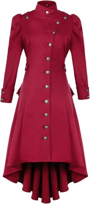 Women's Medieval Tuxedo Gothic Coat Trench Coat Performance Costume Halloween Costume